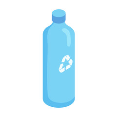 Green technology element isometric icon.