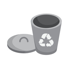 Green technology element isometric icon.