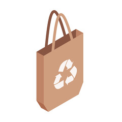 Green technology element isometric icon.