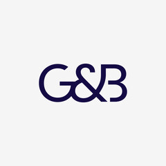 letter G and B alphabet monogram logo simple vector. GB monogram letter alphabet logo design - obrazy, fototapety, plakaty