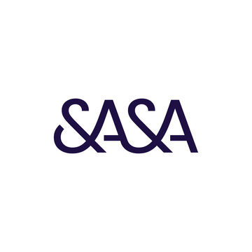 Letter SASA Logo Design. S and A Logo Initial Vector Mark. Alphabet letters monogram logo SASA