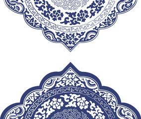High quality blue and white porcelain pattern