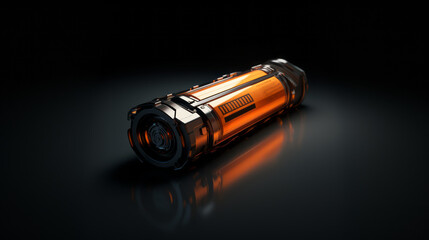 An advanced piece of technology. Industrial design. Well built. Product photography. Science fiction. Cutting edge. Power source. Alien technology. Futuristic vibe. MacGuffin.