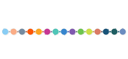 Infographic process design 15 options or steps.