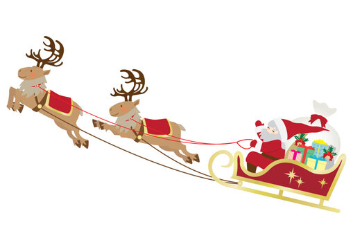 クリスマス サンタ ソリ ソリとサンタクロースのクリスマスフレーム