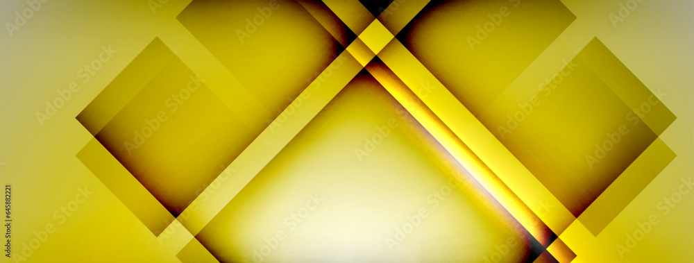 Aufkleber Light and shadow squares and lines abstract background