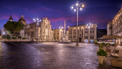 Catania, Sicily, Italy from Piazza Del Duomo - obrazy, fototapety, plakaty