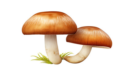 Boletus mushroom isolated on transparent or white background