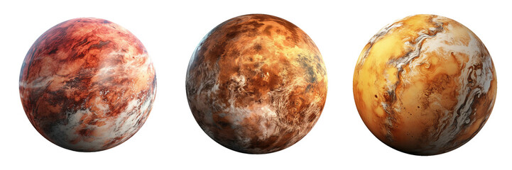 xoplanet, transparent background, isolated image, generative AI
