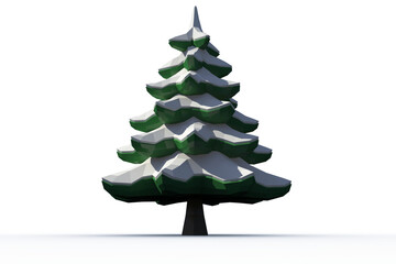 Digital png illustration of christmas tree with snow on transparent background
