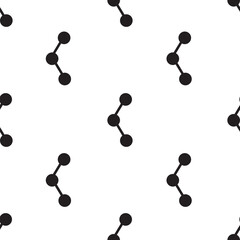 Digital png illustration of black molecule pattern on transparent background