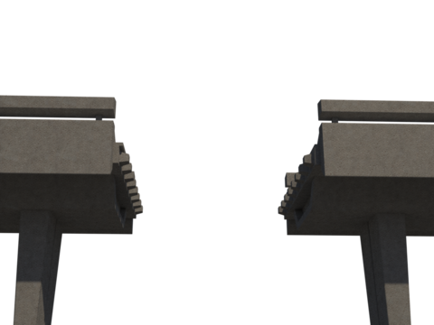 Digital png illustration of bridge construction on transparent background