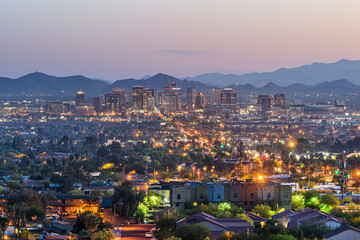 Fototapeta na wymiar Phoenix, Arizona, USA Downtown Cityscape