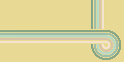 Fototapeta premium Rainbow Wavy Lines abstract Background design 1970s Retro Hippie style.