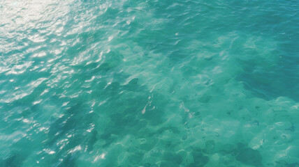 Abstract green water surface on the island