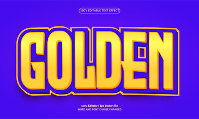 Golden 3d editable premium vector text effect