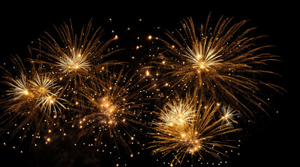 Fototapeta premium fireworks in the night sky. Generative Ai