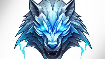 Aquamarine Filtered Wolf Logo