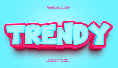 Trendy 3d editable premium vector text effect