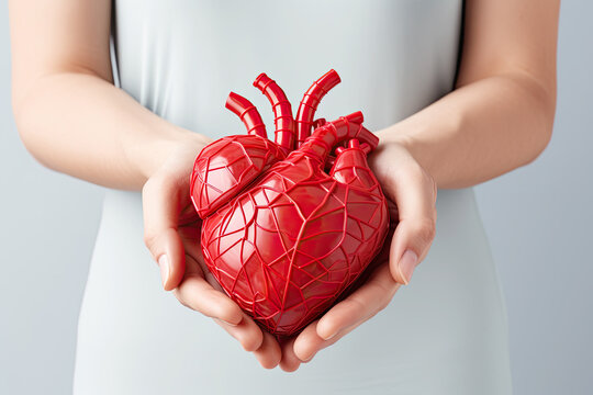 Hand holding heart shape, love, Heart disease center, Healthcare hospital service concept