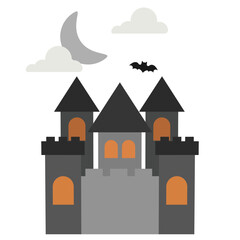 Obraz premium Halloween castle vector illustration