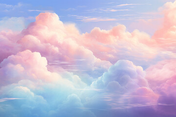 pastel clouds in the style of watercolor.