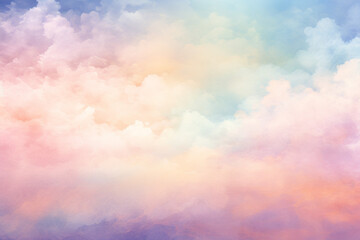 Fototapeta na wymiar pastel clouds in the style of watercolor.