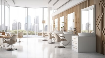 Modern Hair Salon, Barber Shop.