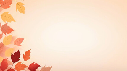 Naklejka na ściany i meble copy space, simple illustration, cop, background of autumn colored leafs. Autumn leaves isolated on white background. illustration, no text. Copy space is available.