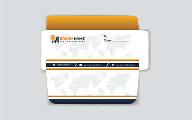 Creative business minimalist layout envelope design template 