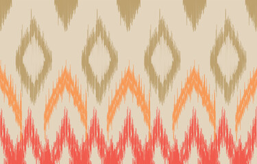 Ethnic abstract ikat art. Aztec ornament print. geometric ethnic pattern seamless  color oriental.  Design for background ,curtain, carpet, wallpaper, clothing, wrapping, Batik, vector illustration.
