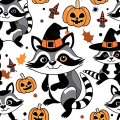Obraz premium Halloween Raccon for tshirt and poster design
