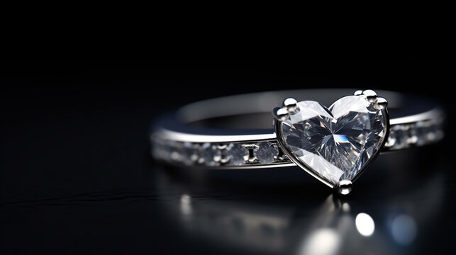 diamond engagement ring UHD wallpaper Stock Photographic Image