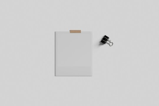 Blank Polaroid Photo Mockup