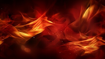 Luxury red fire and gold background. AI generative - obrazy, fototapety, plakaty