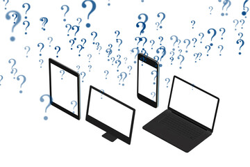 Concept of uncertainty with question mark