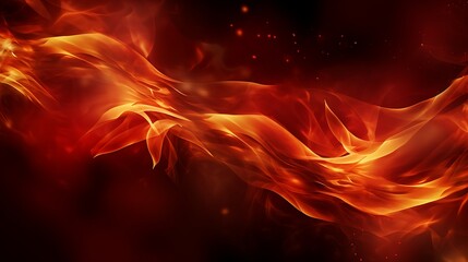 Luxury red fire and gold background. AI generative