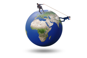 Naklejka premium Illustration of global international conflict