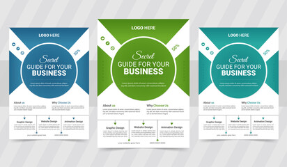 business flyer design. corporate design vector illustration