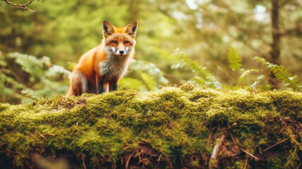 Naklejka na ściany i meble Fox in the Wilderness