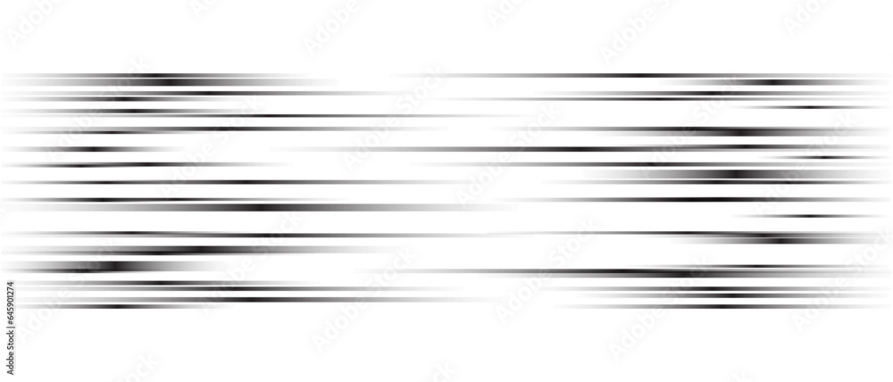 Aufkleber Vector speed lines dynamic pattern black fade gradient isolated on transparent background for concept of speed, technology, digital, communication, science, music