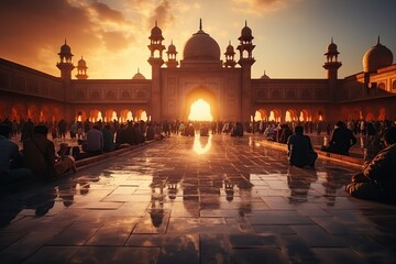 Naklejka premium Travelers exploring tourist destinations around the world, capturing the beauty of diverse cultures, stunning landscapes, and iconic landmarks. Generated with AI