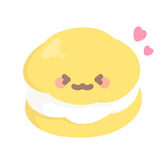 ゆるかわ系マリトッツォ嬉しい⭐︎PNG