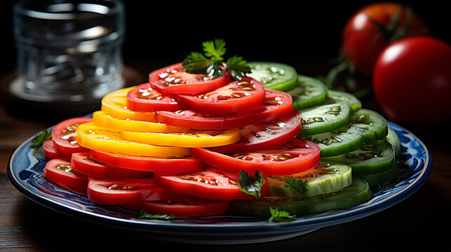 salad with tomatoes UHD wallpaper Stock Photographic Image