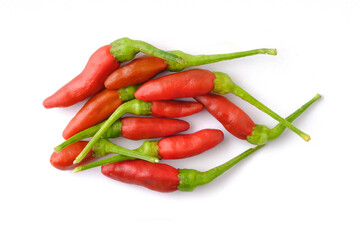 Chili pepper isolated on white background.  Red chili pepper.
