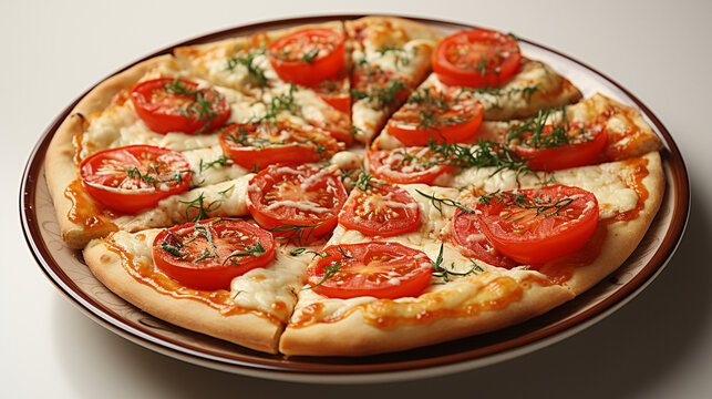 pizza isolated on white UHD wallpaper Stock Photographic Image