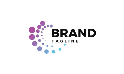 Modern and creative doted spiral logo design for tech business, Data, Technology, Finance and health.