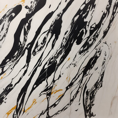 Abstract flowing artistic background in black and beige colors. Liquid marble. Ink beige background with wavy pattern