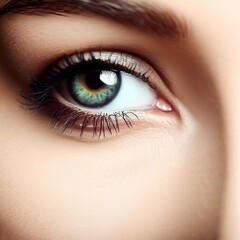 Beautiful young woman's eye close-up shot