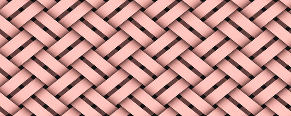 Light pink wicker background. Geometric seamless pattern. Vector illustration	